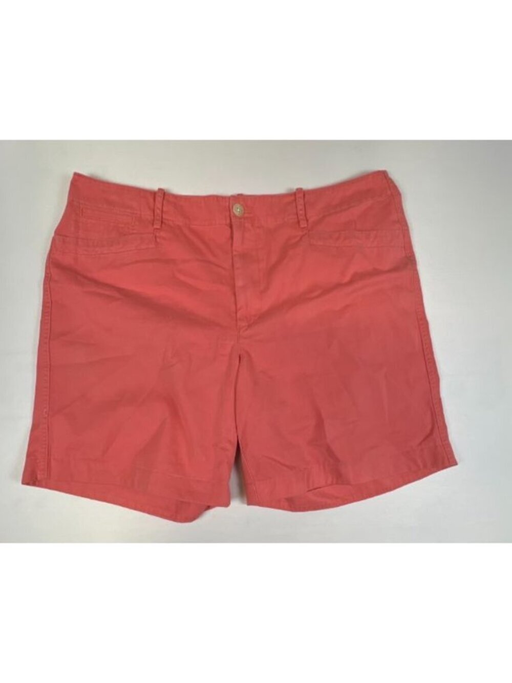 Lauren Ralph Lauren Women's Coral Flat Front Shorts Size 16 Cotton Casual